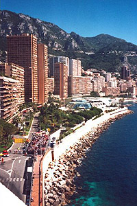 Monaco with its beach and mountains