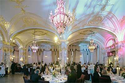 Ballroom dancing and dinner in Monte Carlo.
